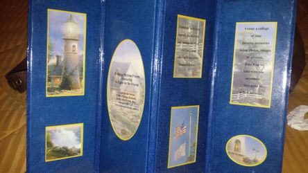 Thomas kinkade trifold multiple photo frame