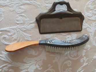Victorian Crumb Catcher Set - vintage brush and tray for the distinctive table