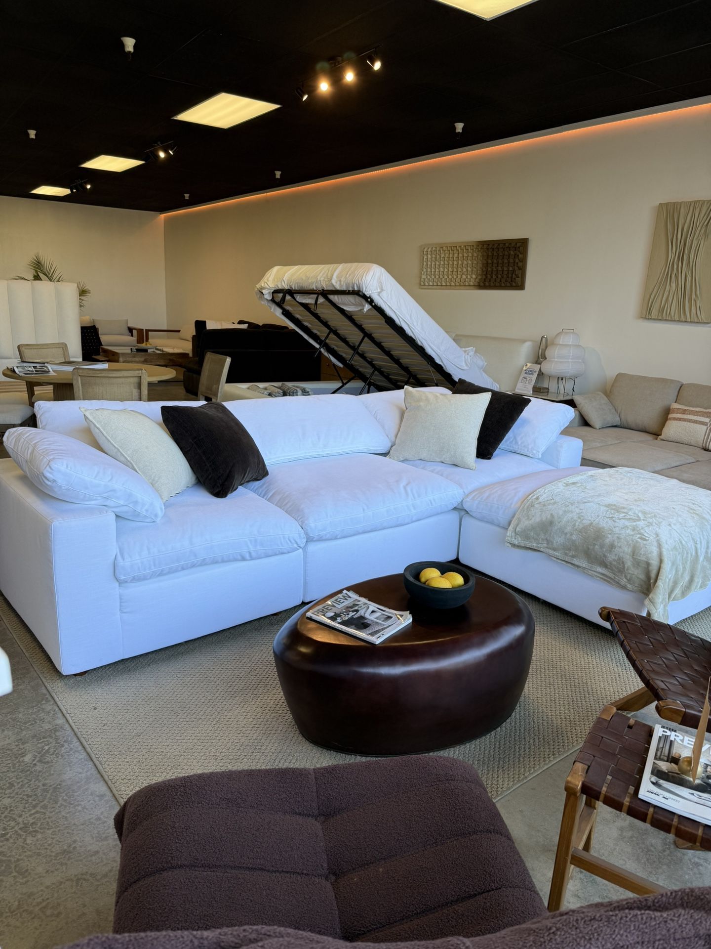 NEW βοΈ Restoration Hardware Cloud Sofa Couch Sectional Chaise With Reversible Ottoman