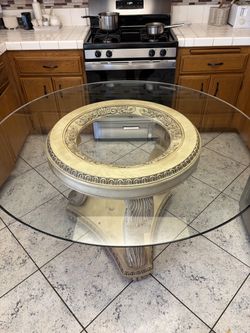 Glass Round Table $140