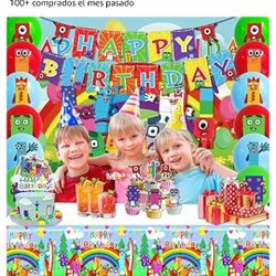 Number birthday decorations set includes number banner, number balloon, number cake topper and number cupcake topper, number tablecloth, for party sup