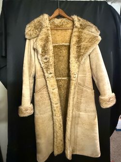 Ardney Shearling Sheepskin Long Winter Coat size 13/14