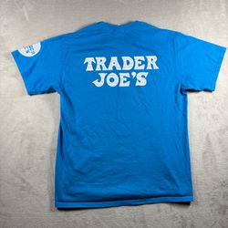 Trader Joe’s Men’s M Blue Crew Member Employee Uniform T Shirt #10A