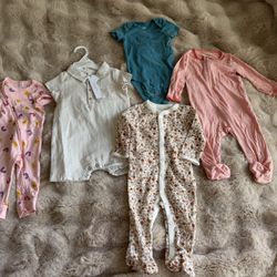 Newborn baby 6 month clothes 4 items