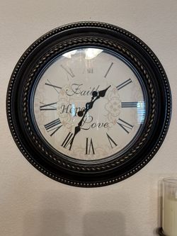 Faith, hope And love 16" Clock