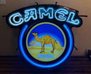 Vintage 1999 R.J. Reynolds Tobacco Camel Cigarettes Neon Advertising Desert Sign
