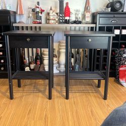 To End Tables With Drawer, Few Scratches From Normal Wear, Selling Both For $30.00