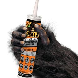 Gorilla Heavy Duty Construction Adhesive, White Glue, 9 oz Cartridge