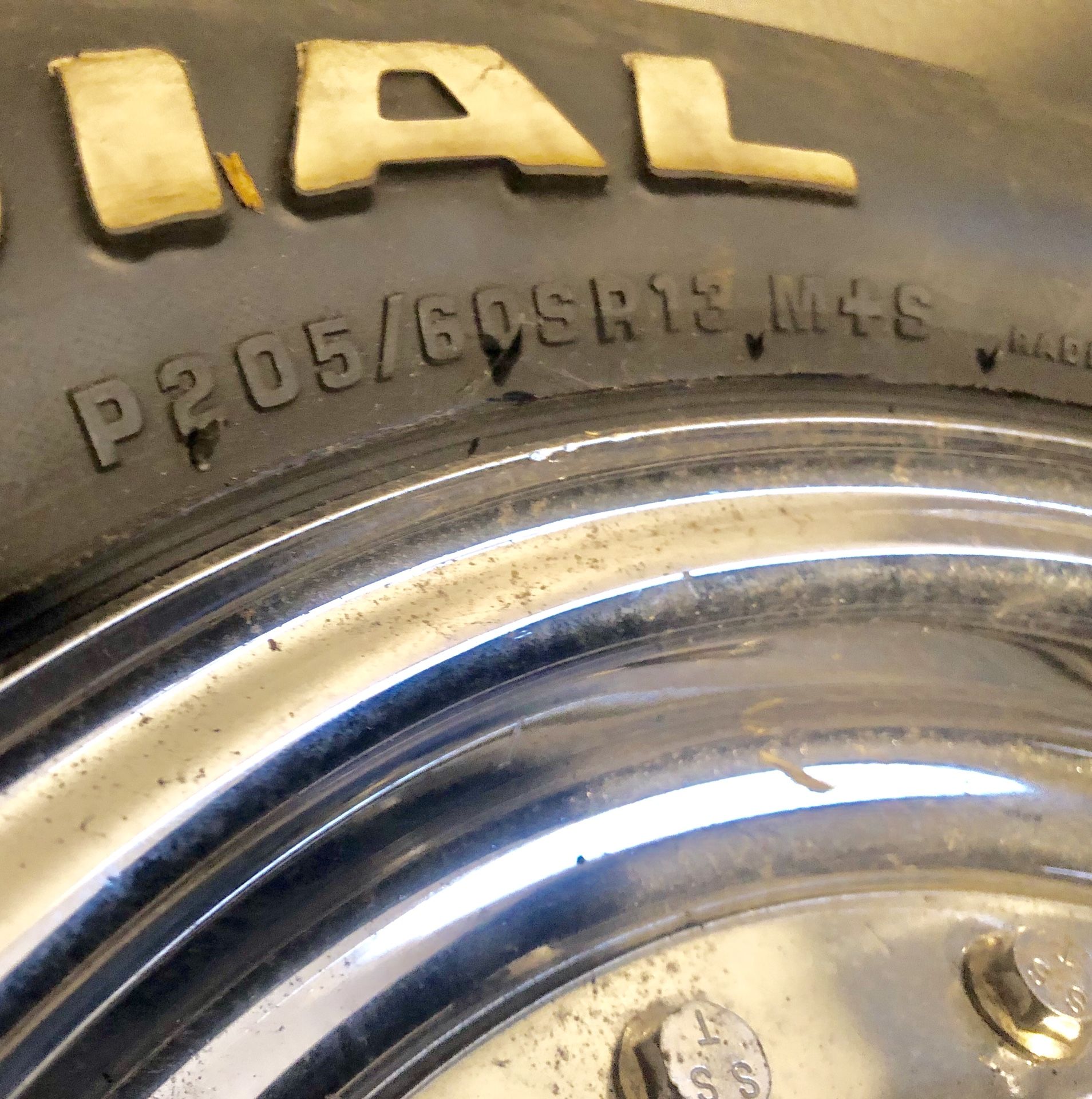 Chrome Cragar SST 4 lug ( unilug) Wheels and Tires P205/60R13 for Sale