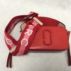 Marc Jacobs Snapshot Crossbody Bag Sandcastle Red Multi