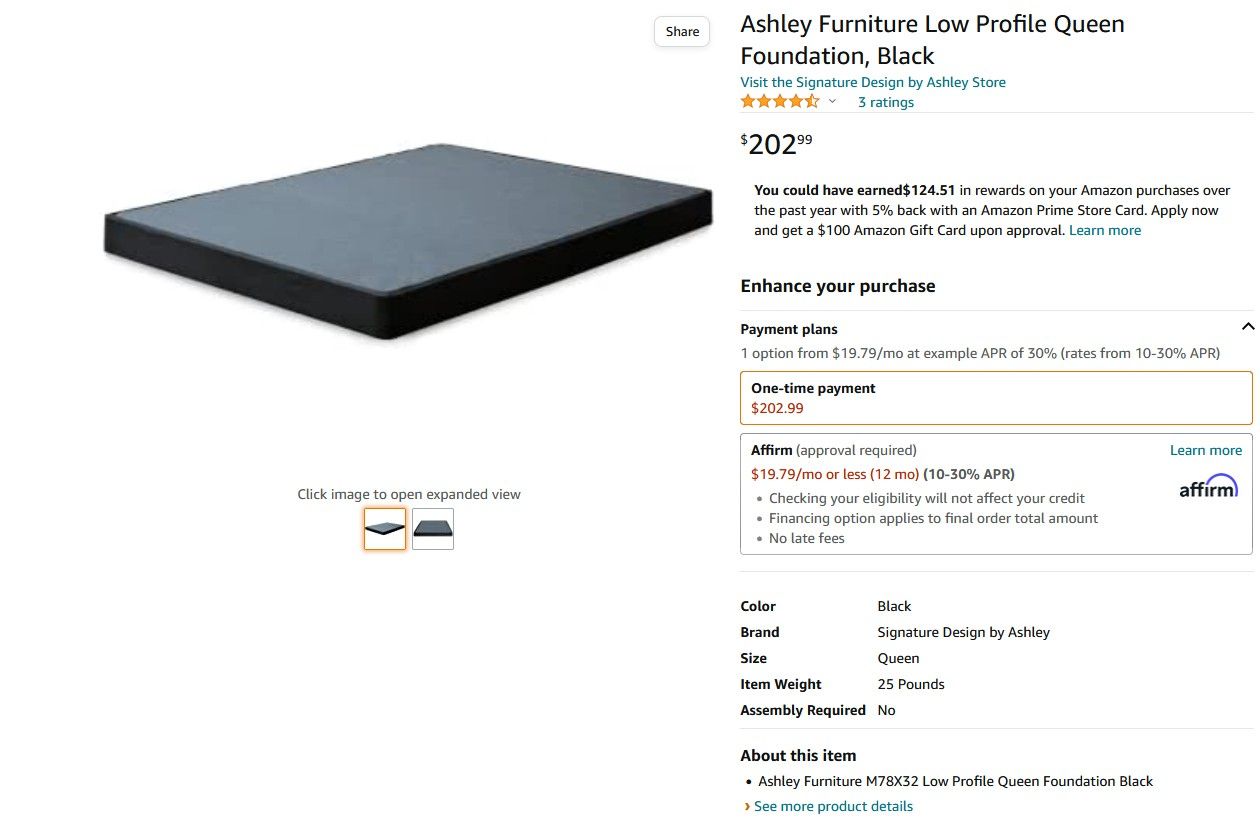 Ashley Low Profile Queen Box Spring/Foundation for Sale in Phelan, CA