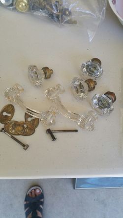Antique glass knobs