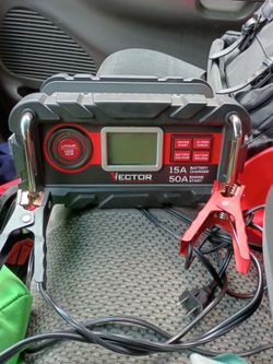 VECTOR
15 Amp Automatic 12V Battery Charger with 50 Amp Engine Start and Alternator Check