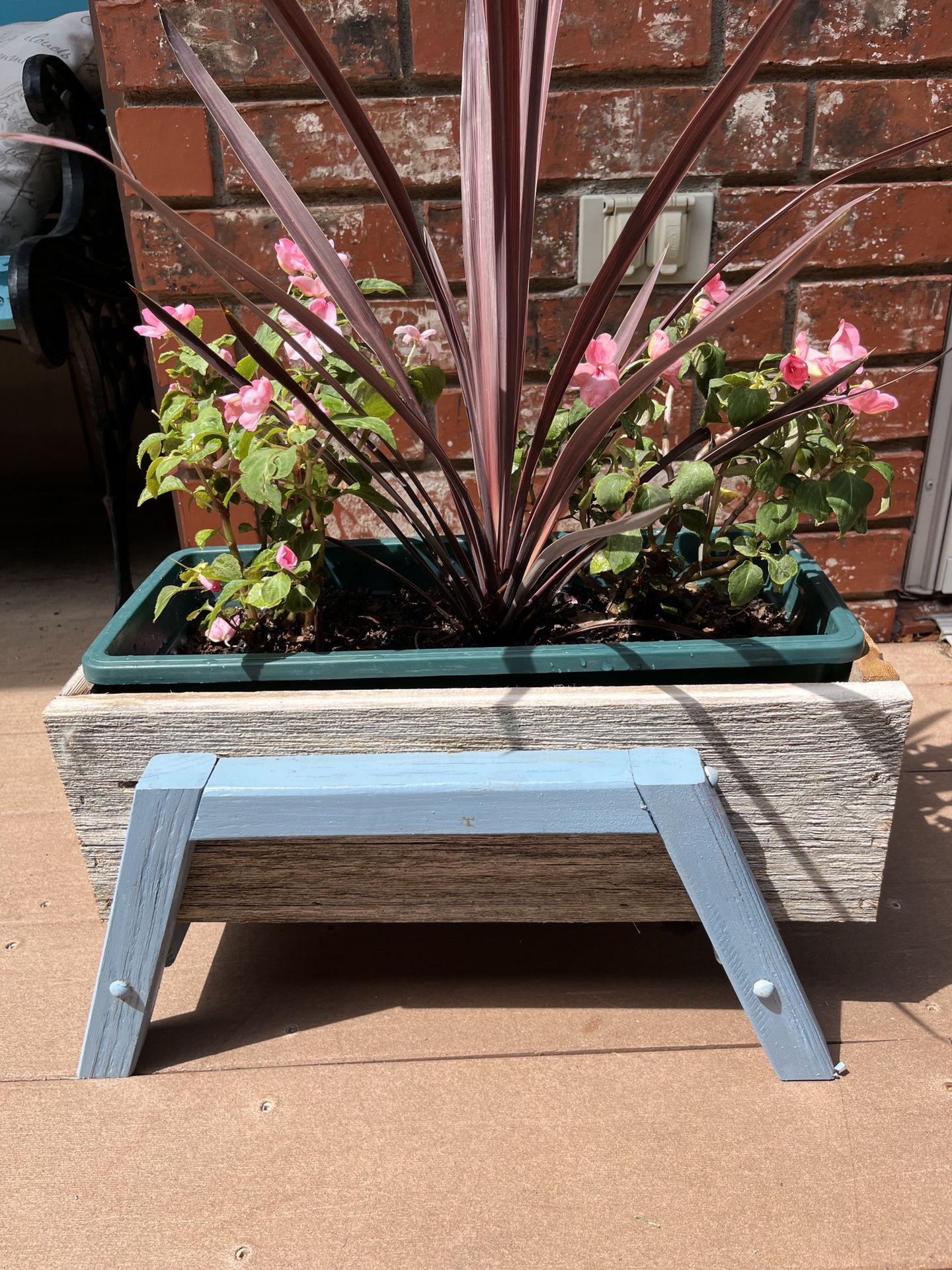 Wooden Planter Flowers 