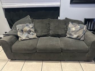 Gray Sofa with pillows