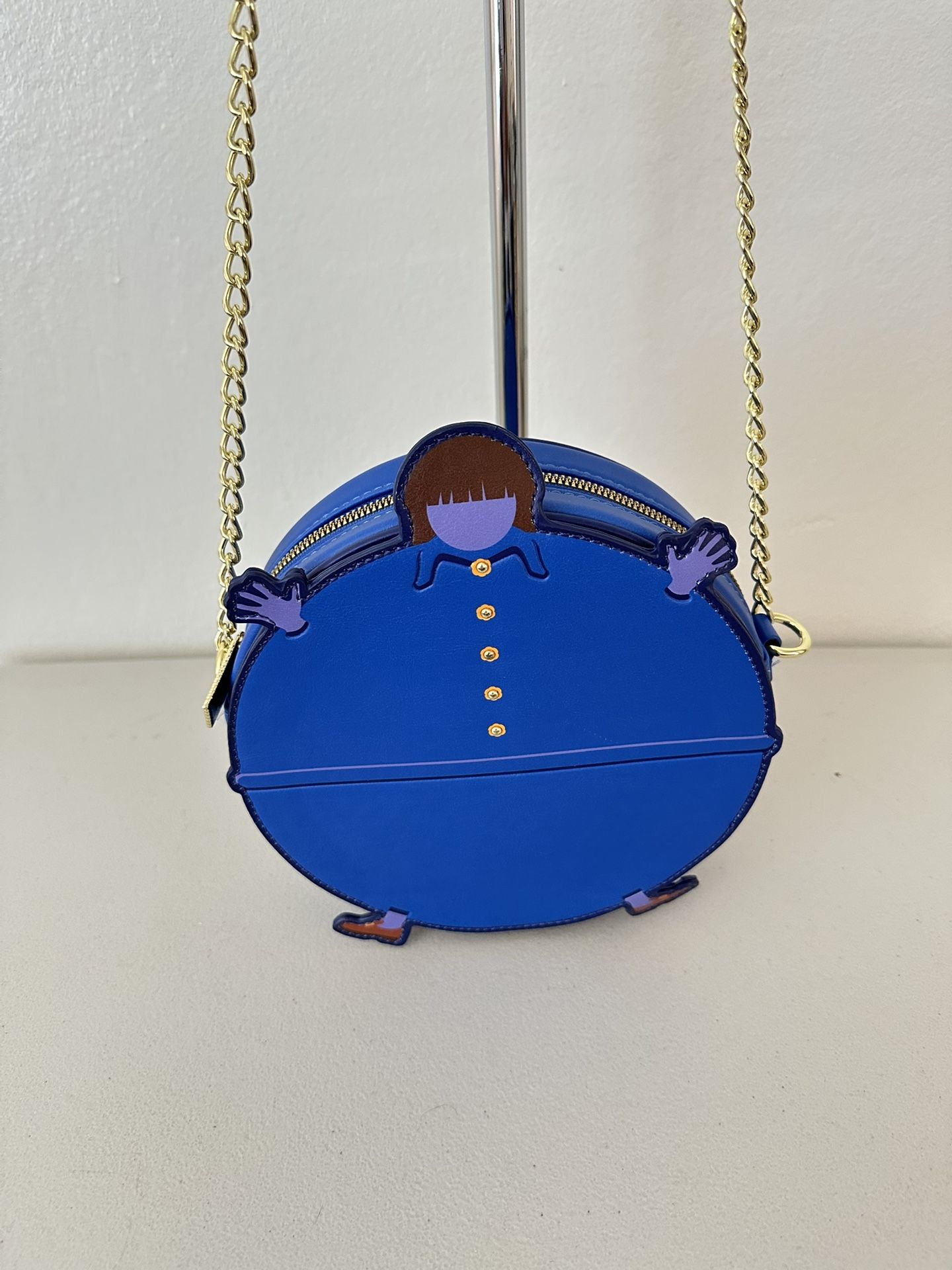 WILLY WONKA chocolate factory Violet Beauregarde Blueberry CROSSBODY BAG purse
