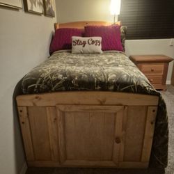 Solid Wood Captain's Bed 