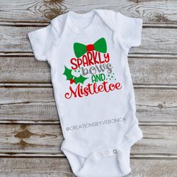 Christmas Bow Shirt or Onesie