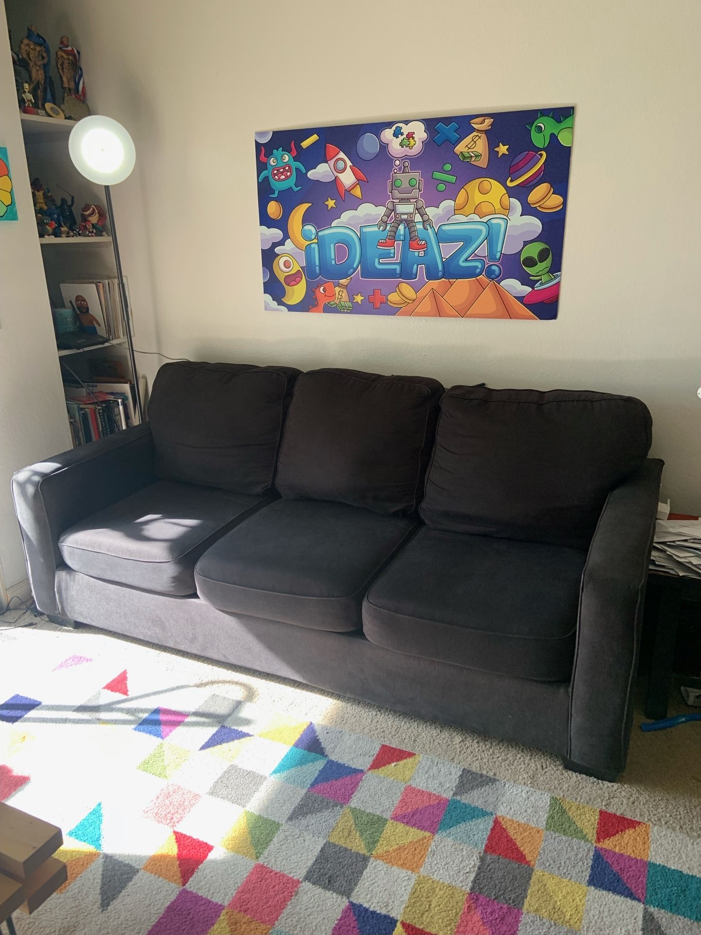 Dark Grey Pullout Couch