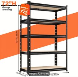72 H Heavy Duty Metal Shelves