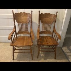 Pair Of Oak Chairs