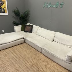 CRATE & BARREL SECTIONAL COUCH! Beige!! Negotiate