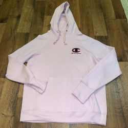 Champion Women’s Light Pink Pocketed Hoodie Size Medium