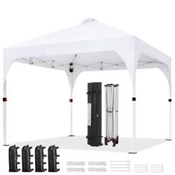 10x10 Pop Up Canopy Tent for Outdoor Events White
