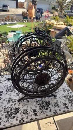 Wrought Iron Bottle Display
