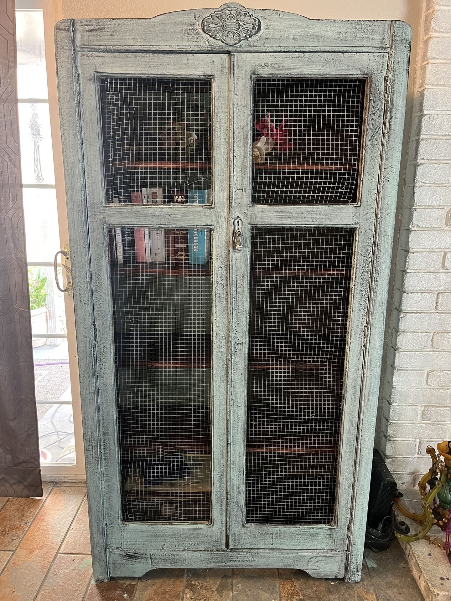 Old Pie Safe Cabinet
