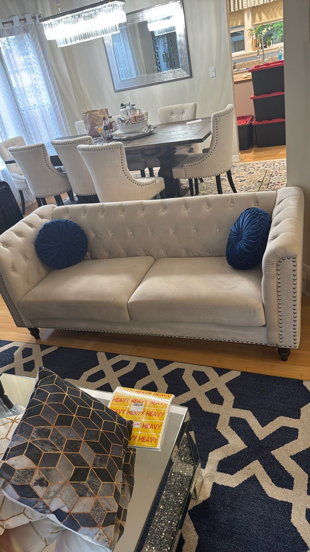 Rolled Arm sofa 75”