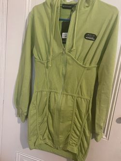 PrettyLittleThing Lime Green High Low Dress