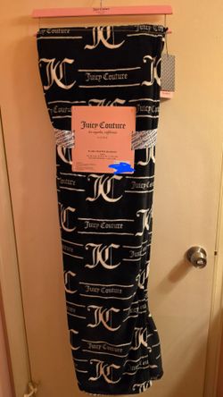 Juicy Couture Black & White Plush Blanket
