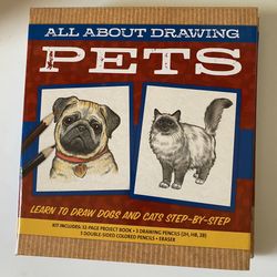 How To Draw Pets Art Kit Colored Pencils Project Book New