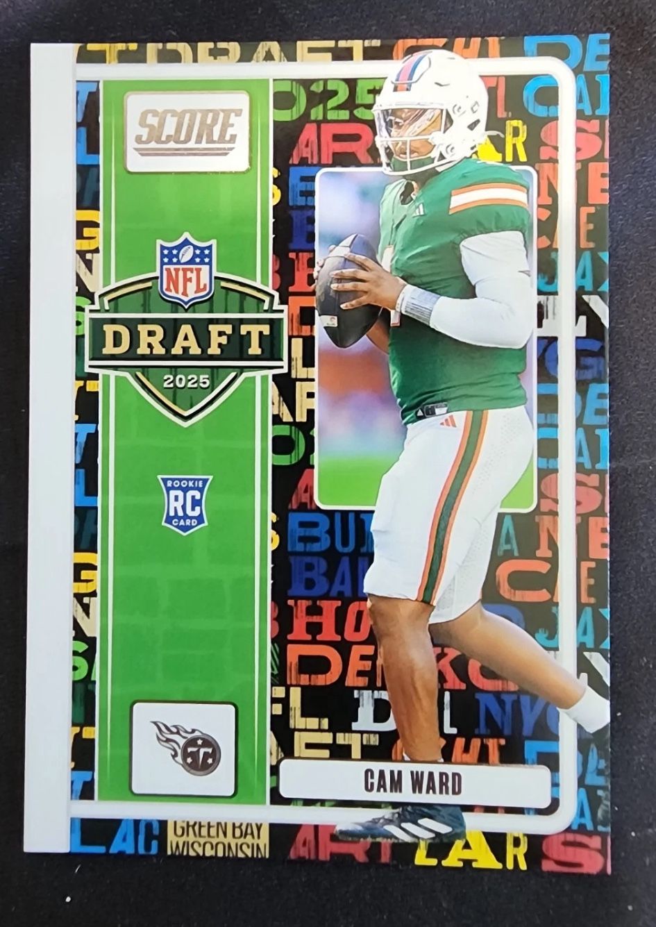 2025 Panini Score Cam Ward 2025 Draft No.3 Rookie Insert Titans