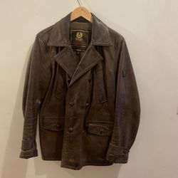 Belstaff The Aviator DiCaprio Scorsese Leather Trench Coat 