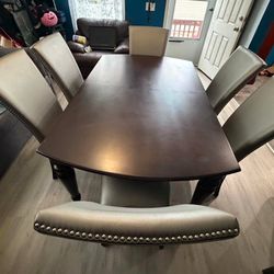 Dining table and chairs