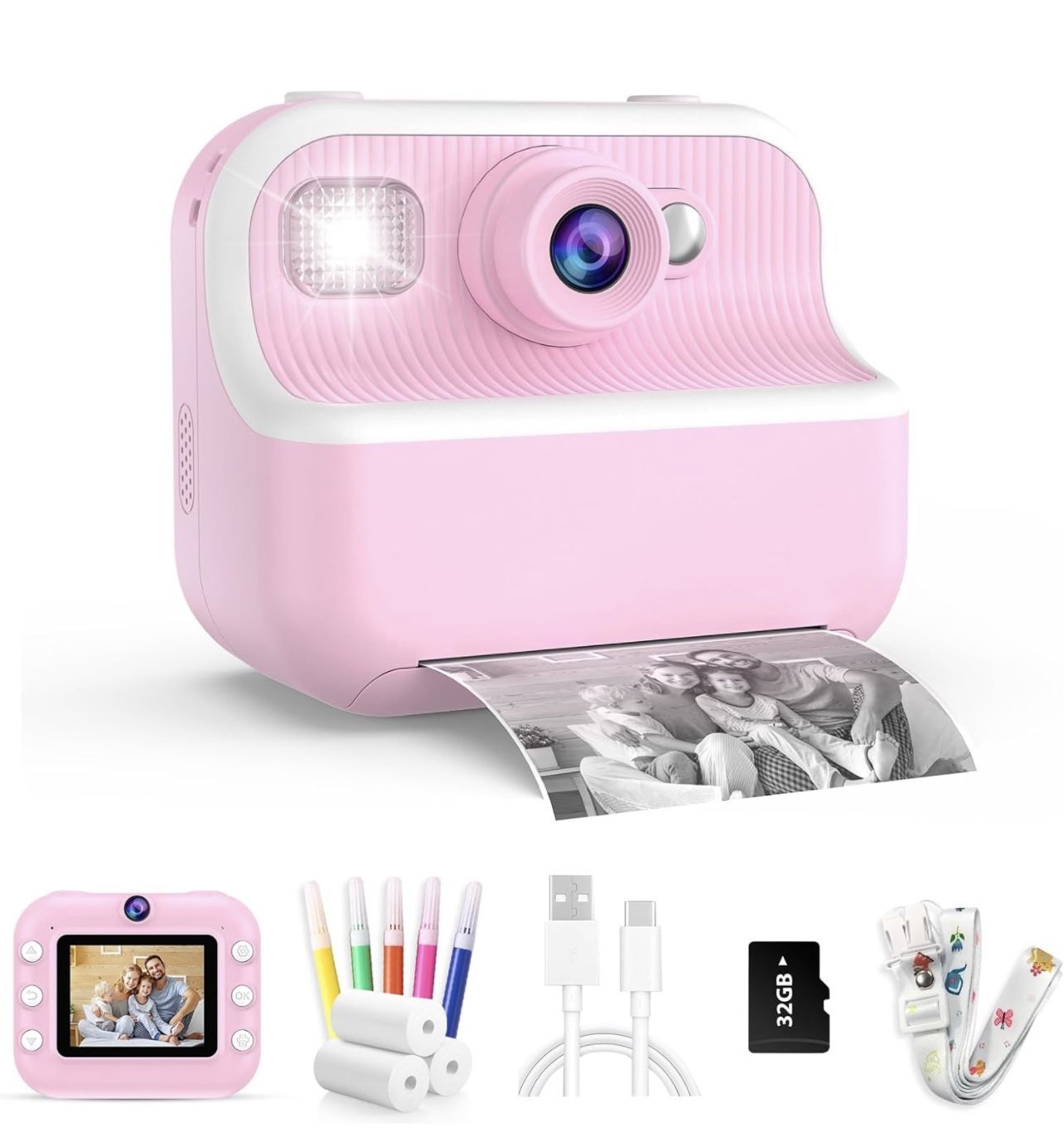Kids Camera Instant Print Toys Toddler Cameras Printing Photos