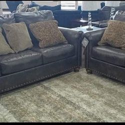 Micorvo Coffee Sofa and Loveseat Finance and Delivery Available 