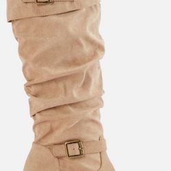 Tan Wedge Boots