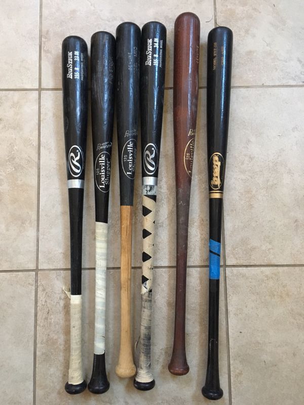 MLB game used wood baseball cracked bats 20 each for Sale in Murrieta