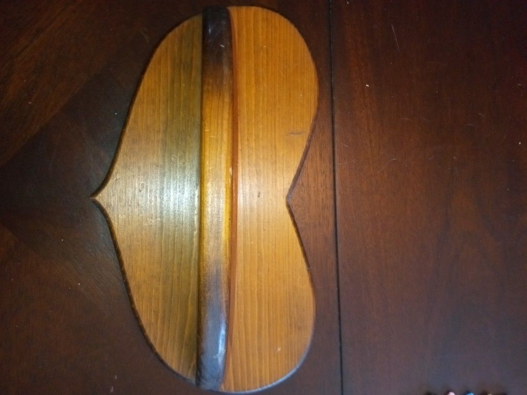 Vintage Wooden Heart Shelf 