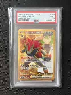 Pokemon N’s Zoroark EX Hyper Rare PSA 9