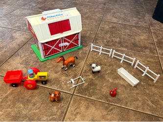 Vintage 1986 Fisher Price Play Family Little People Farm