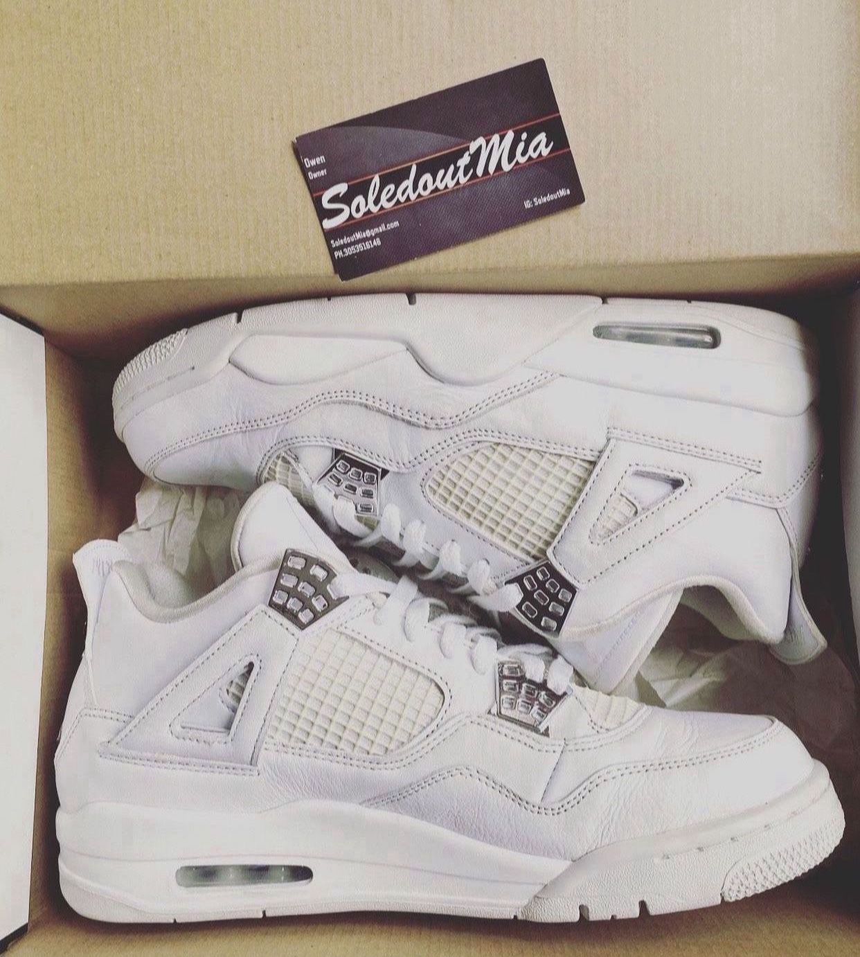 RETRO NIKE AIR JORDAN 4 PURE MONEY SZ10 Breds Off White Lost And Found 1 Chicago Foamposite