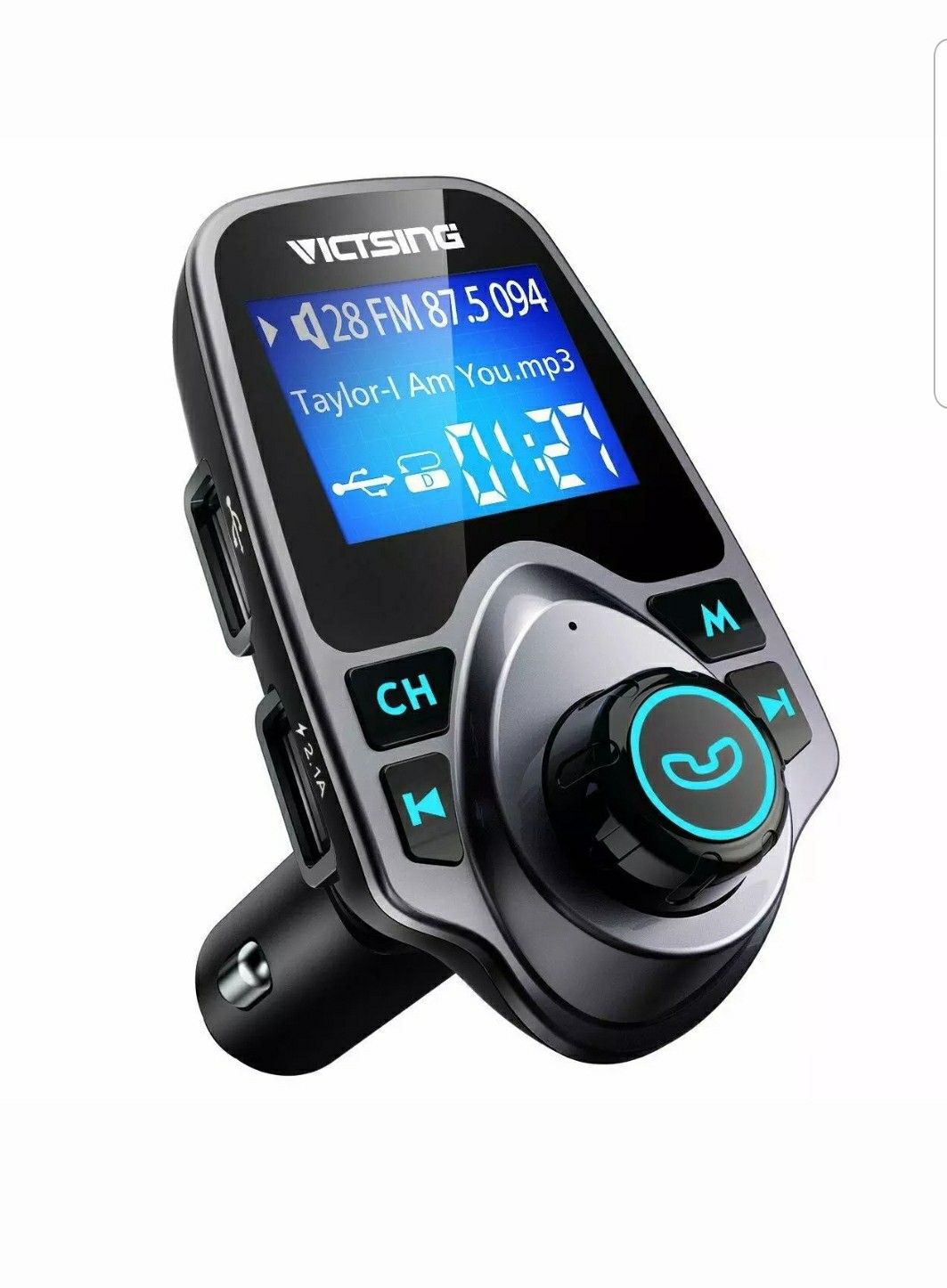 Bluetooth In-Car Wireless FM Transmitter MP3 Radio Adapter Car Kit 2 USB Charger