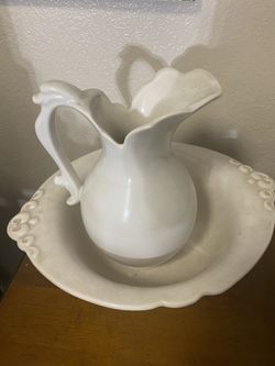 Haeger” Pitcher & Bowl 