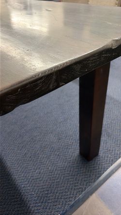 Dark Wood Table with Live Edge