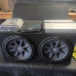 12 Inch Kickers Subwoofer 4 Channels Amplifier For Highs Equalizer Clarion And A Capacitor Hablo Español 