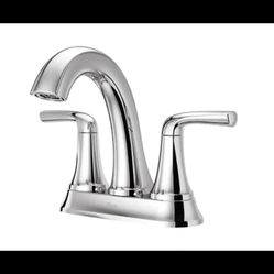 Pfister Ladera 4 in. Centerset Double Handle Bathroom Faucet in Polished Chrome
